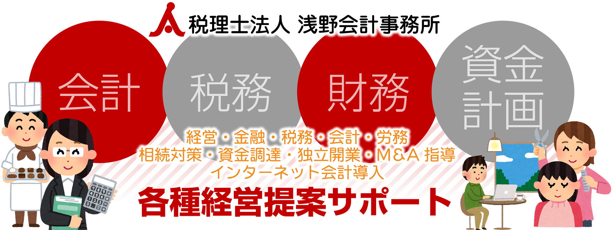 名古屋市/愛知県の税理士法人 浅野会計事務所の各種提案サービス